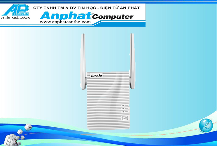 Bộ mở rộng sóng Wi-Fi băng tần kép AC750 TENDA A15 - Hàng Chính Hãng