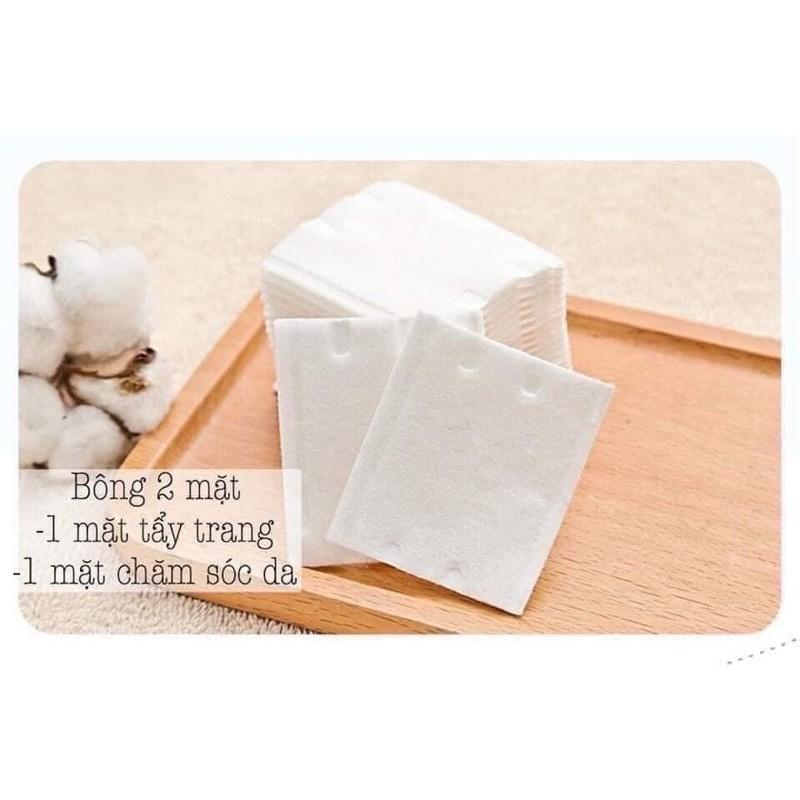 HÀNG MỚI VỀ Bông tẩy trang 222 miếng 3 lớp cotton Pads BTT222