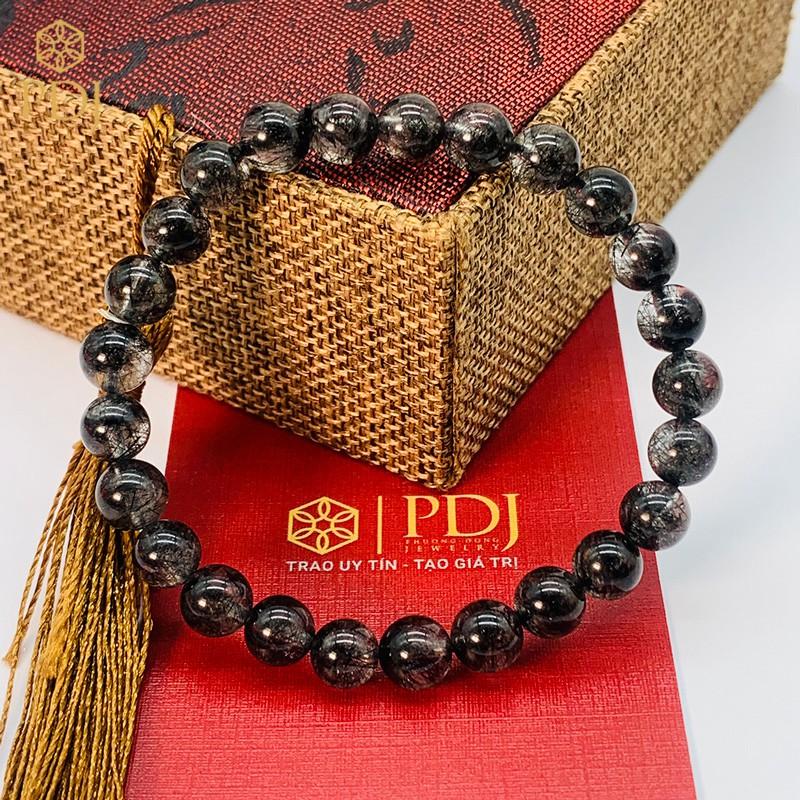 Vòng tay đá thạch anh tóc đen PDJ - Kèm hộp đựng cao cấp - PD0023 - Trang sức PDJ