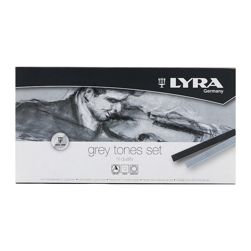 Hộp bút sáp 12 màu Lyra Grey Tones (Đức)