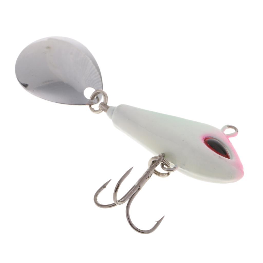 Metal Hard Sequins VIB Artificial Fishing Spoon Lure Life-like 3D Eyes Bait