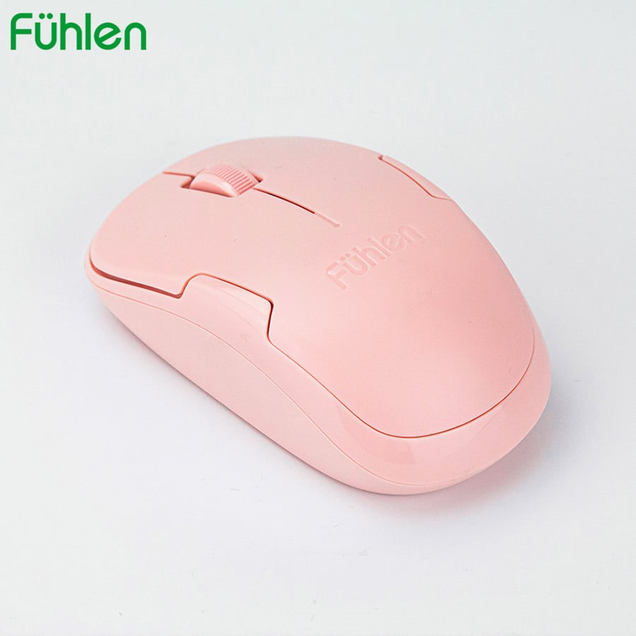 Chuột máy tính không dây Wired mouse Fuhlen A06 màu Đen/ Hồng tặng kèm pin- Hàng chính hãng