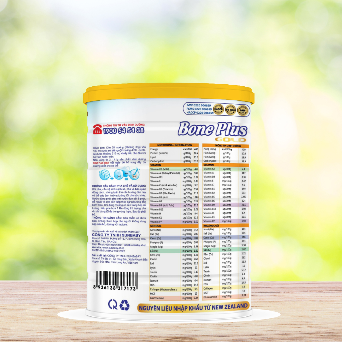 Sữa Bột BONE PLUS Dinh Dưỡng Giúp Tái Tạo Cơ Sụn Khớp, Cho Người 18 Tuổi Trở lên _Nutri plus_NBP23