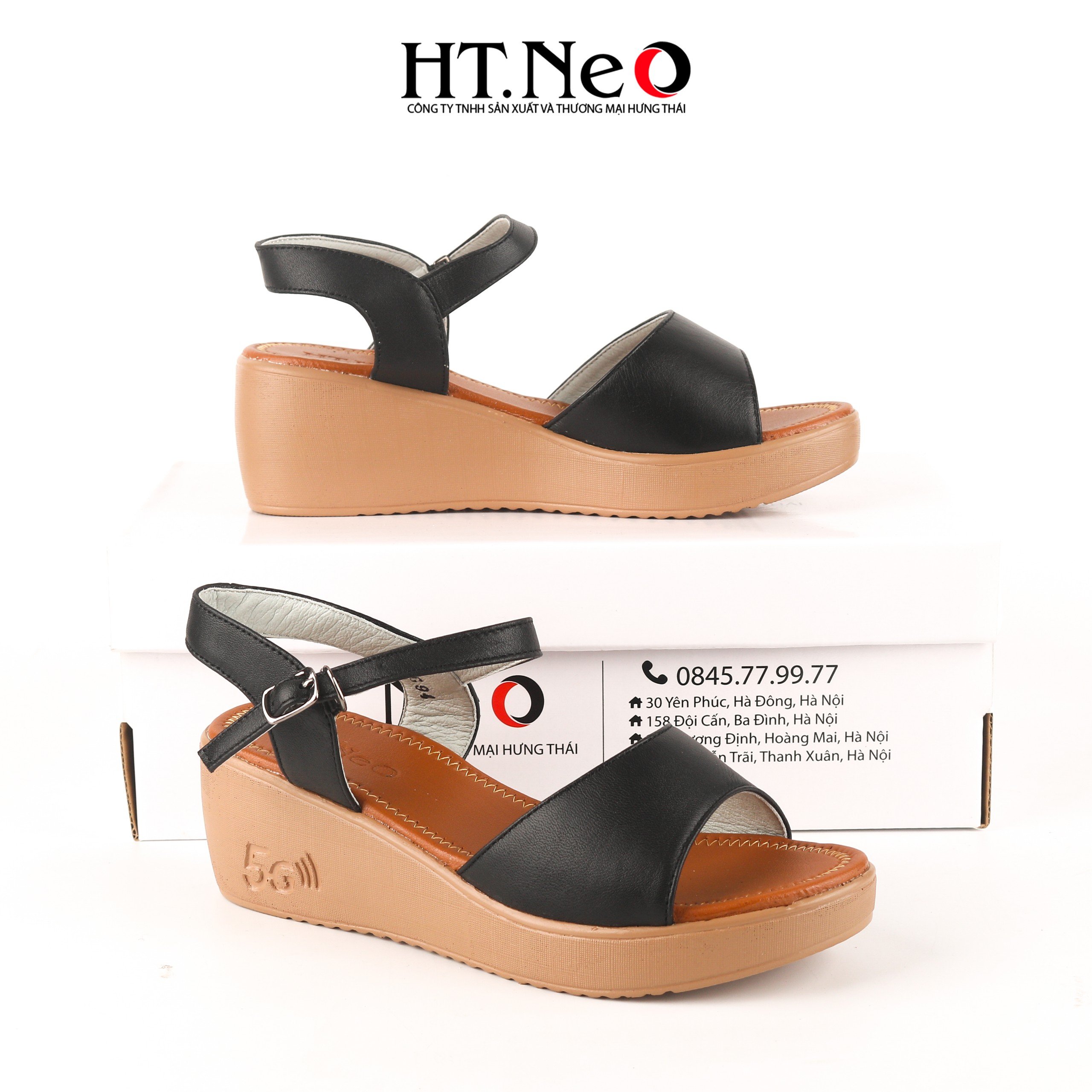 Sandal nữ đế xuồng 5P, quai da, kiểu dáng đơn giản, trẻ trung, dễ đi, phù hợp cho các chị, các cô đi để chụp áo dài, đi hàng ngày cũng vẫn vô cùng phù hợp và thoải mái SDN233