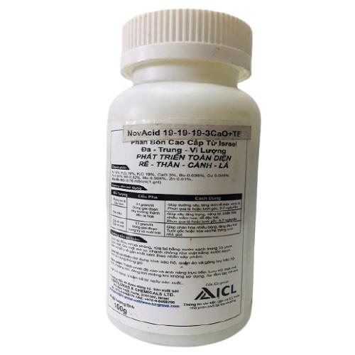 NovAcid 19-19-19 + 3Cao + Te là phân bón Đa- Trung- Vi lượng phát triển toàn diện rễ - thân- cành- lá