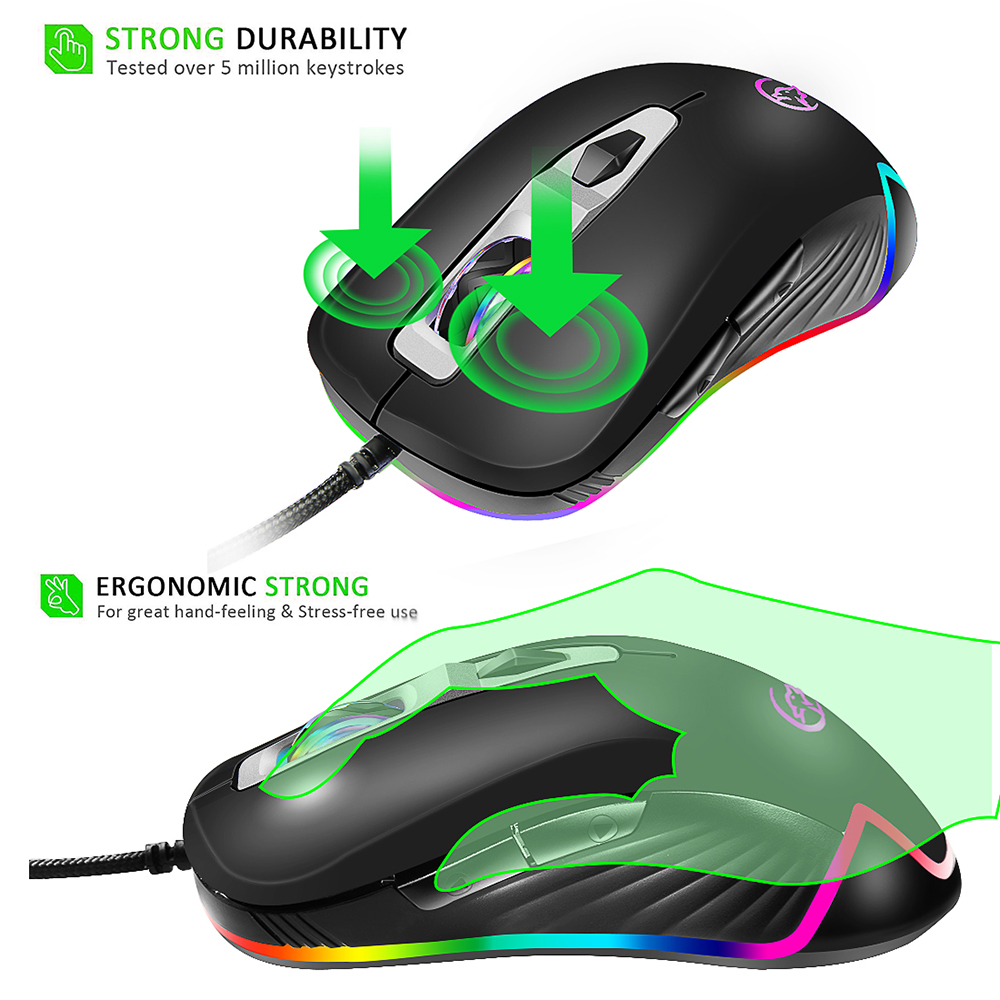 Chuột Chơi Game Có Dây G818 3200 DPI Có Thể Điều Chỉnh 8 Nút Đèn