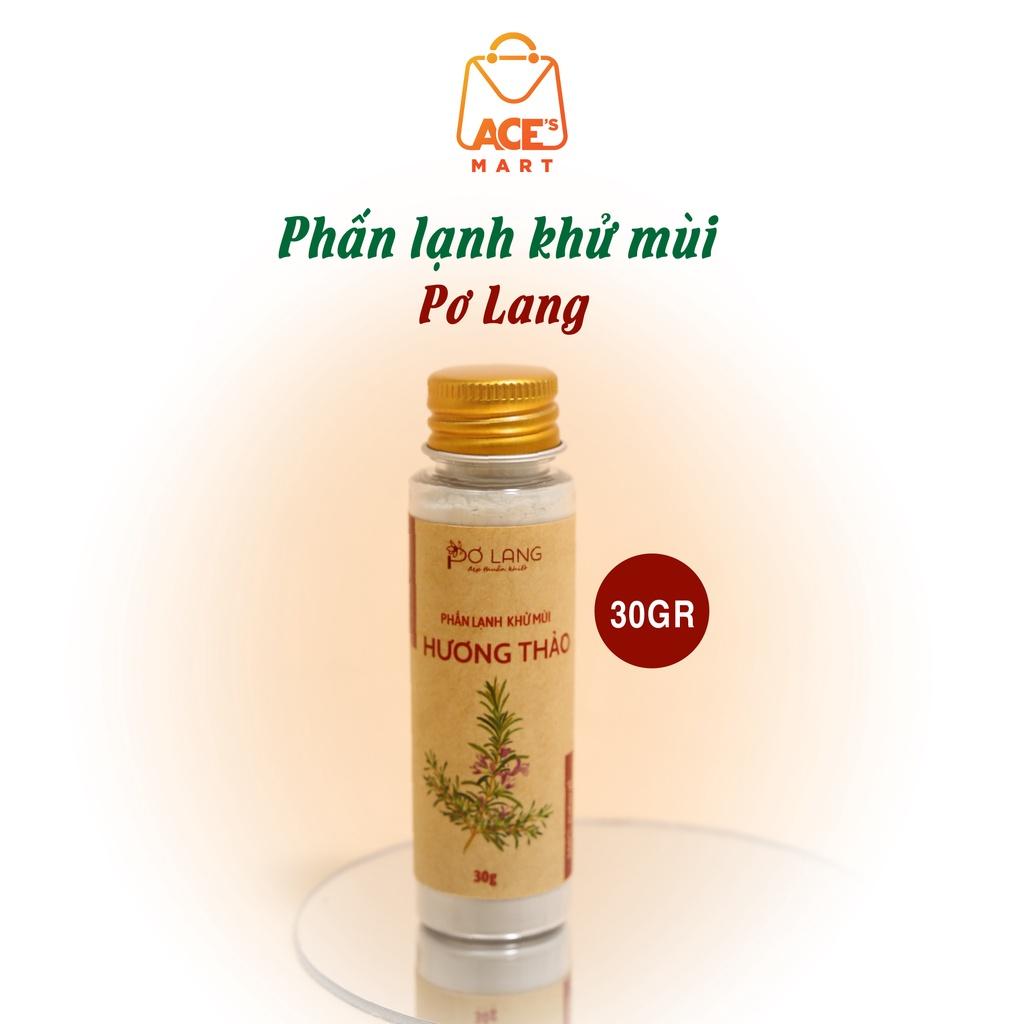 Phấn lạnh khử mùi nách Pơ Lang giảm thâm dưỡng trắng, giảm mùi hôi cơ thể hiệu quả hương Bạc Hà và Hương Thảo 30g