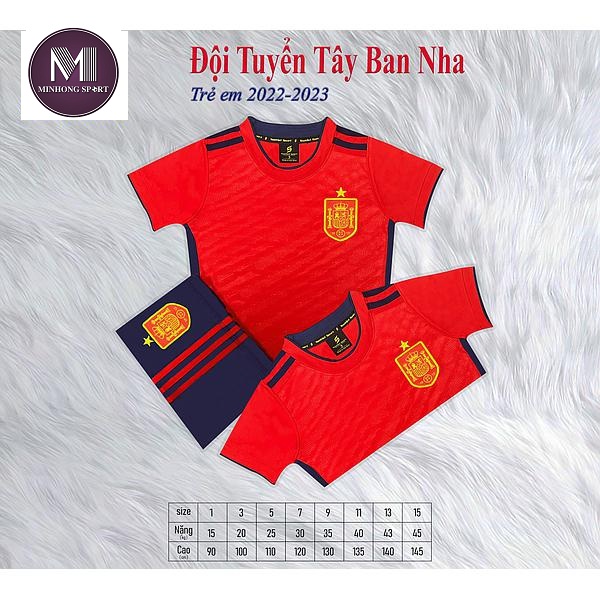 Bộ Quần Áo Bóng Đá Trẻ Em – Đội Tuyển Tây Ban Nha