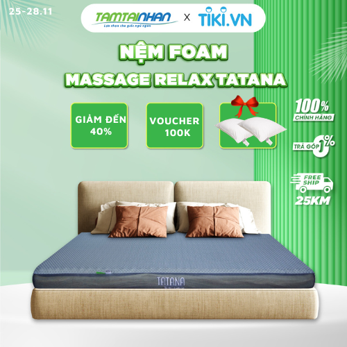 Nệm Foam Massage Relax Tatana- độ cao 10cm