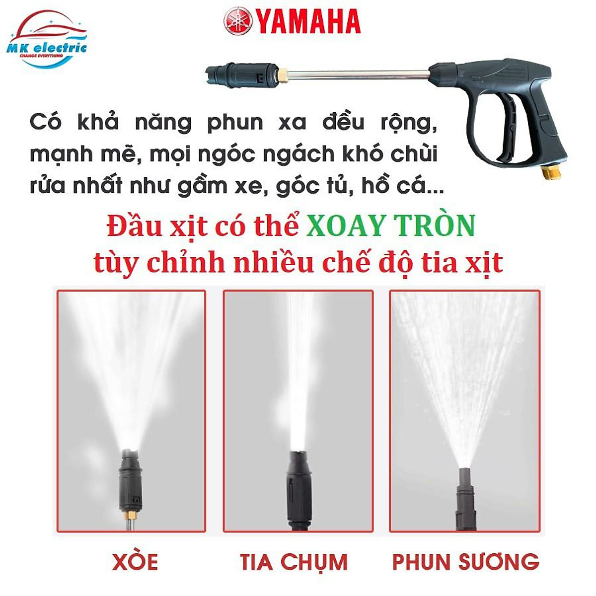 MÁY RỬA XE YAMAHA HA889 TẶNG PHỤ KIỆN THEO MÁY ĐẦY ĐỦ, MÁY RỬA XE MINI GIA ĐÌNH CÔNG SUẤT MẠNH