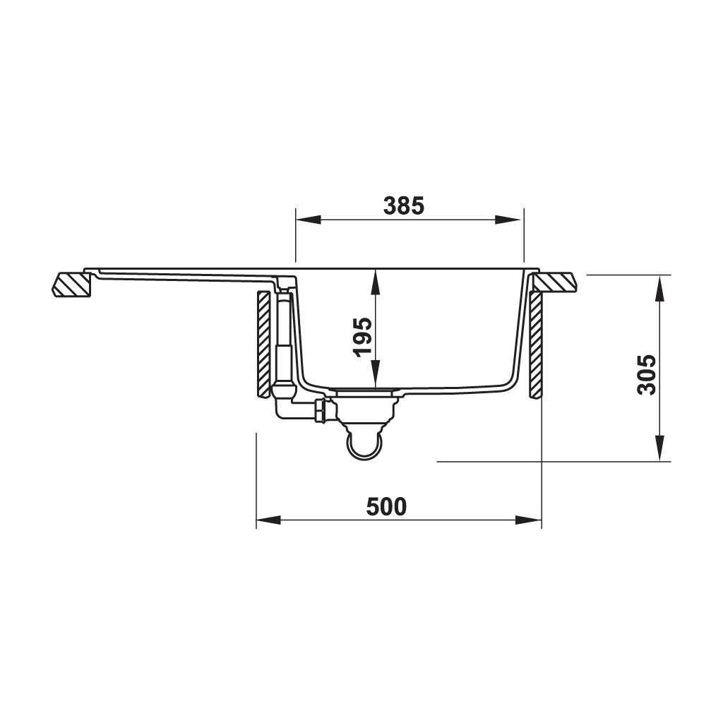 CHẬU ĐÁ HAFELE HS20-GKD1S60 MÀU ĐEN/570.30.130 - HÀNG CHÍNH HÃNG