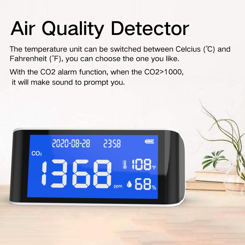 DM69 H 400~5000ppm CO2 Detection Scope Intelligent CO2 Detector Intelligent Home Life Temperature Humidity Detector Air