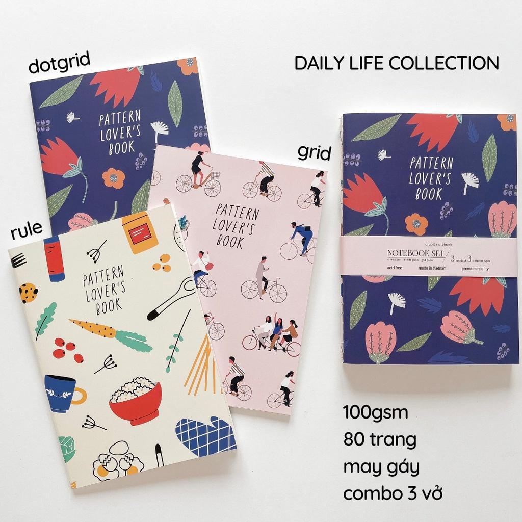 Vở May Gáy 100gsm 80 Trang Kẻ Ngang Dot Grid Crabit