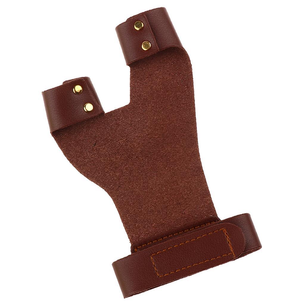 PU Leather Archery Target Hunting Bow Hand Protector Guard Shooting Glove