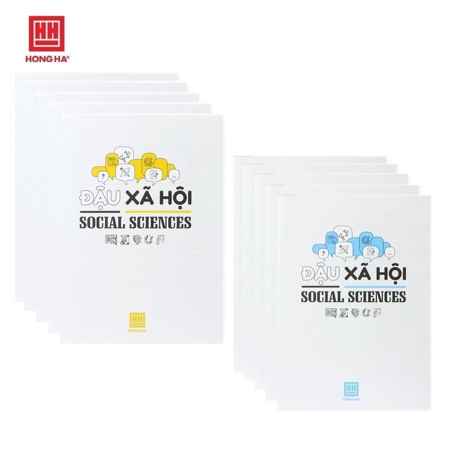 Lốc 5 vở Hồng Hà 120 trang Study Đậu Xã Hội 1470 / Tập sinh viên môn Văn - Sử - Địa