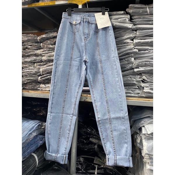 (kèm ảnh thật) Quần jean baggy nữ rách 2 bên màu xám loang mẫu mới H.N.M STORE