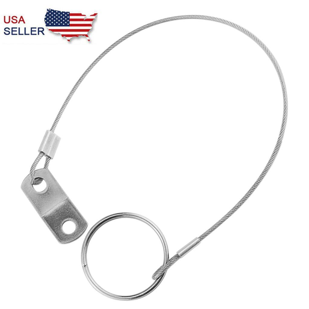 Quick Release Pin, Stainless Steel w/ Lanyard, Boat Bimini Top Pin, 5.91"