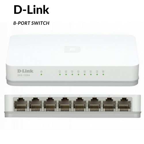 Thiết Bị Chuyển Mạch Switch D-Link DES-1008C 8 Port 10/100MBPS-hàng chính hãng