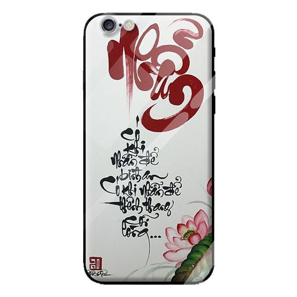 Ốp kính cường lực cho iPhone 6 Plus thư pháp 21 - Hàng chính hãng