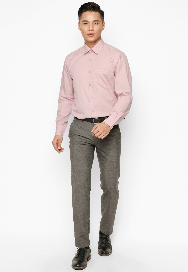 Áo Sơ Mi Dài Tay Màu TC Regular Fit 325 Vĩnh Tiến - VM5-G513