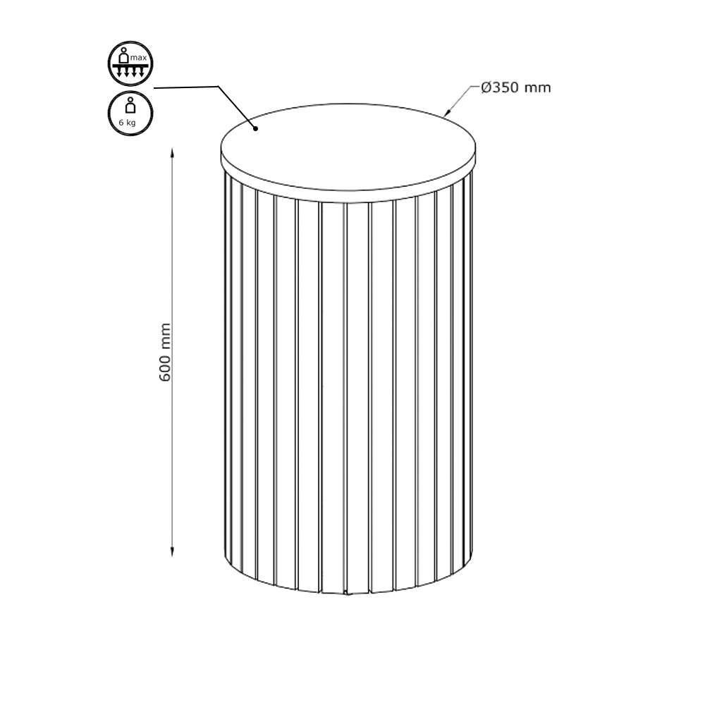 Kệ đa năng | JYSK Spodsbjerg | gỗ công nghiệp/thép | màu sồi | DK35xC60cm