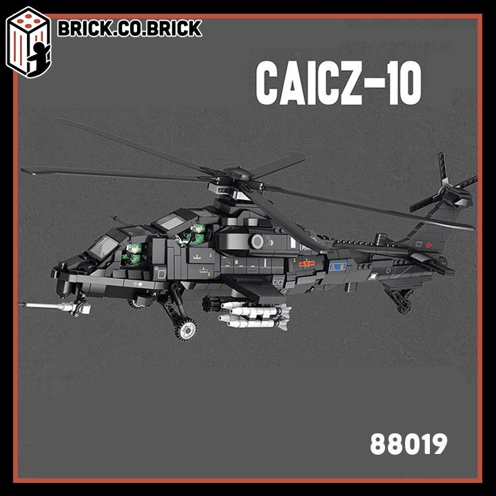 Mô Hình Attack Helicopter Đồ Chơi Lắp Ráp Trực Thăng Tấn Công CAICZ-10 88019