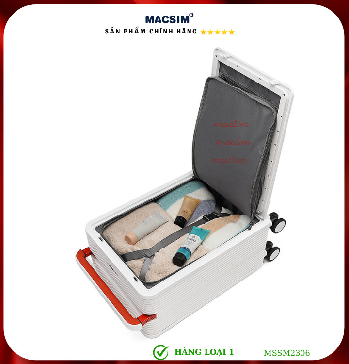 Vali cao cấp Macsim SMLV2306 cỡ 20 inch màu trắng, màu xanh, màu tím - Hàng loại 1