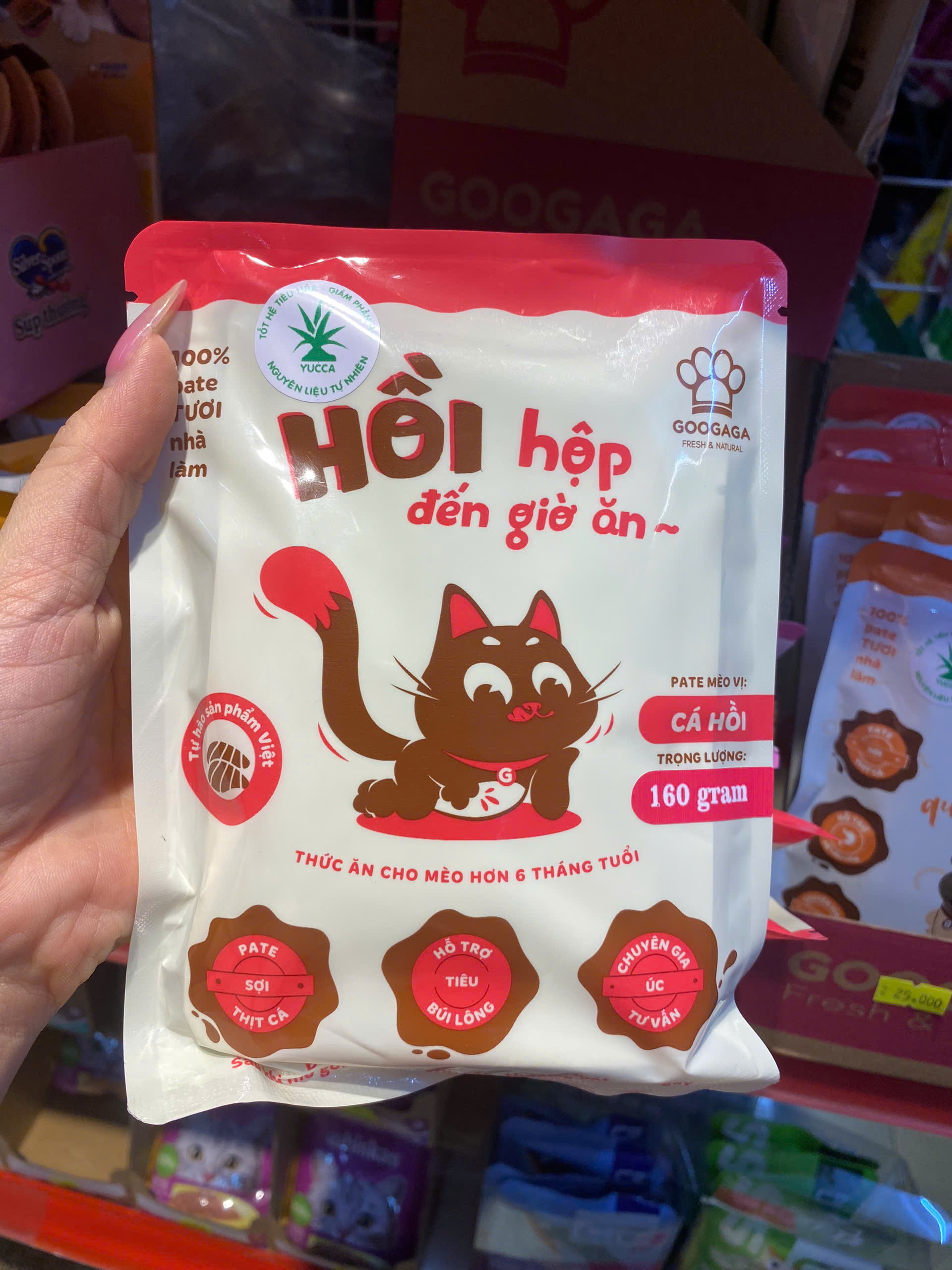 Pate dành cho chó mèo Googaga túi 160g xuất xứ Việt Nam nhiều vị