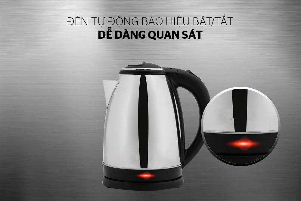 Ấm Siêu Tốc Điện Inox BK-ST01 (1.8 lít) - Hàng Chính Hãng