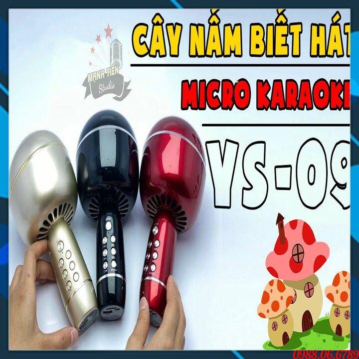 Míc Karaoke Cao Cấp YS09FREE SHIPÂm Vang, ẤM, Pin Trâu, Mic Hát karaoke mini Cầm Tay Siêu tiện Lợi