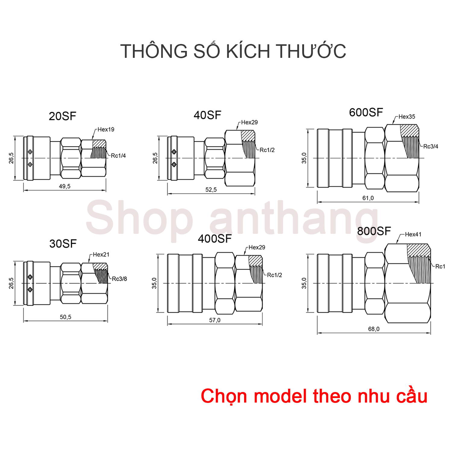 Khớp nối nhanh khí nén SF(ổ cắm) - Nitto (Nhật Bản)