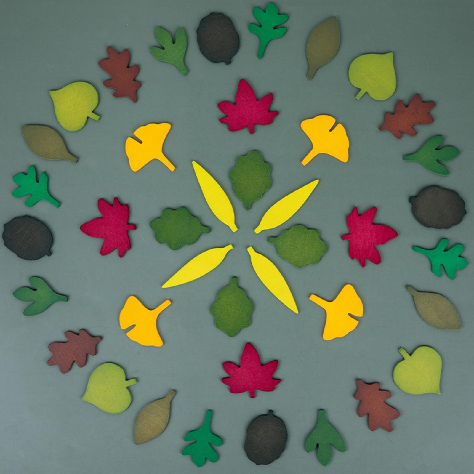 Leaf Wooden Jigsaw Puzzles Sensory Development Building Blocks Toys for Kids