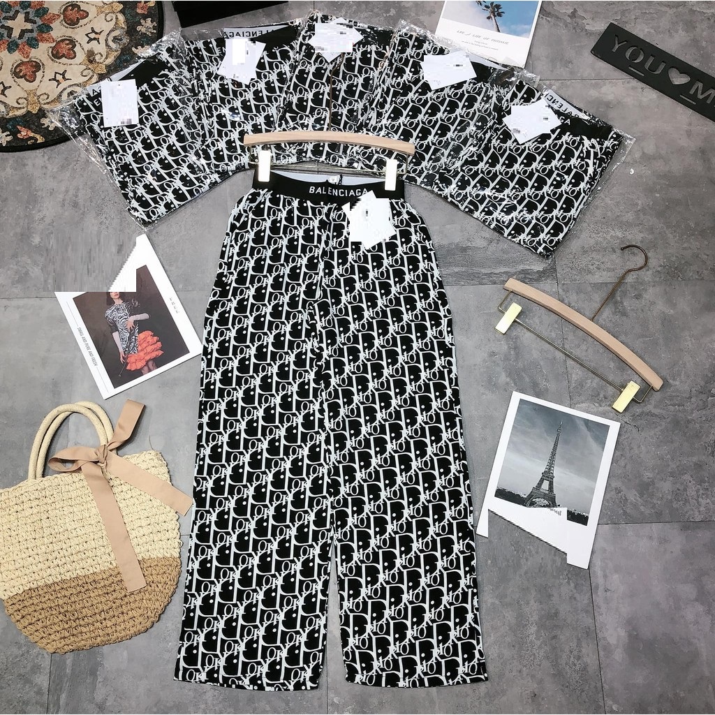 Quần ống rộng Full chữ siêu độc, siêu chất form đẹp mẫu mới