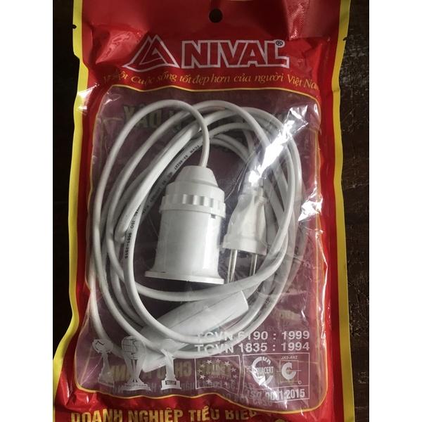 Đui đèn liền dây và công tắc, dây nối dài 2.5m/5m