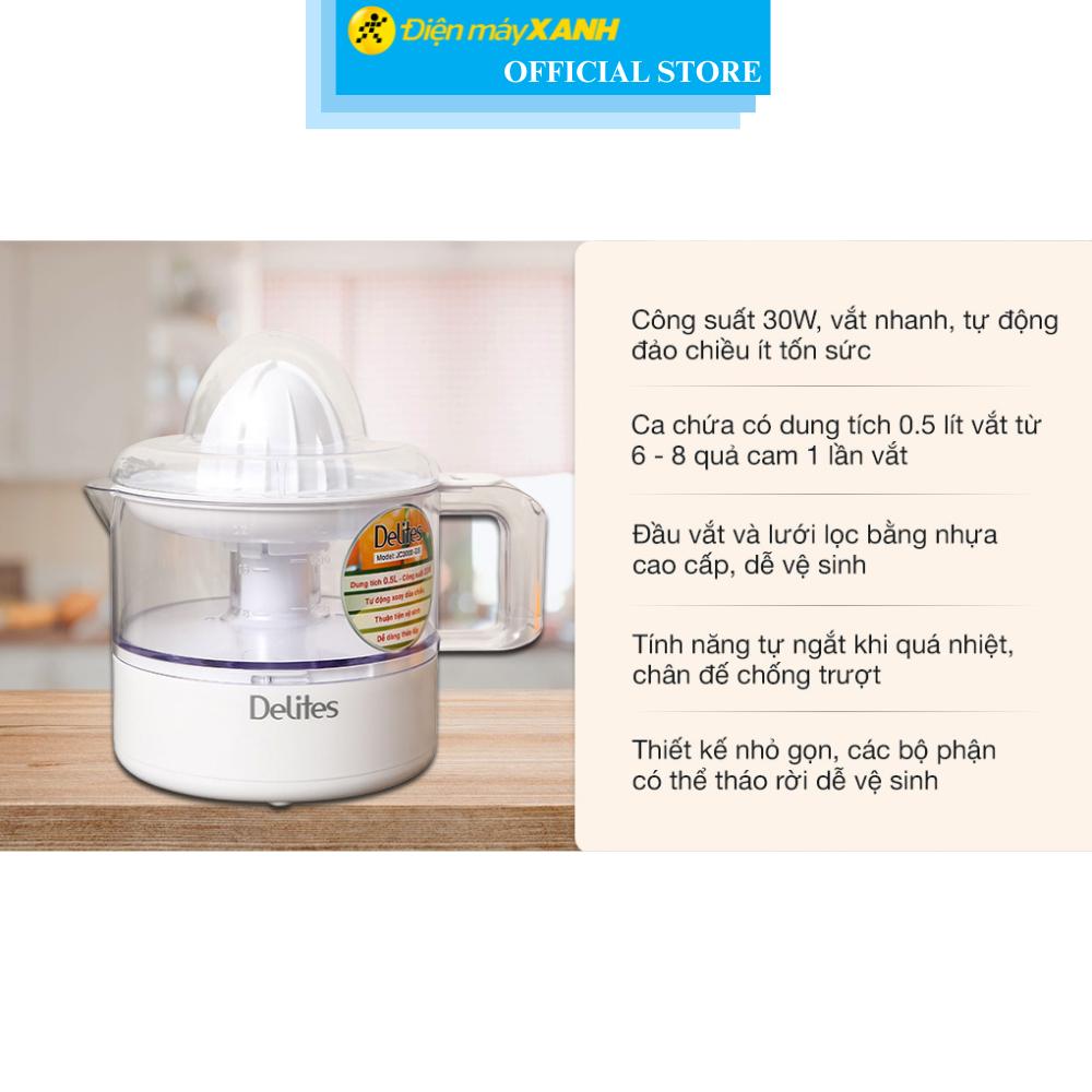 Máy vắt cam Delites 30W JC3000-GS - Hàng Chính Hãng