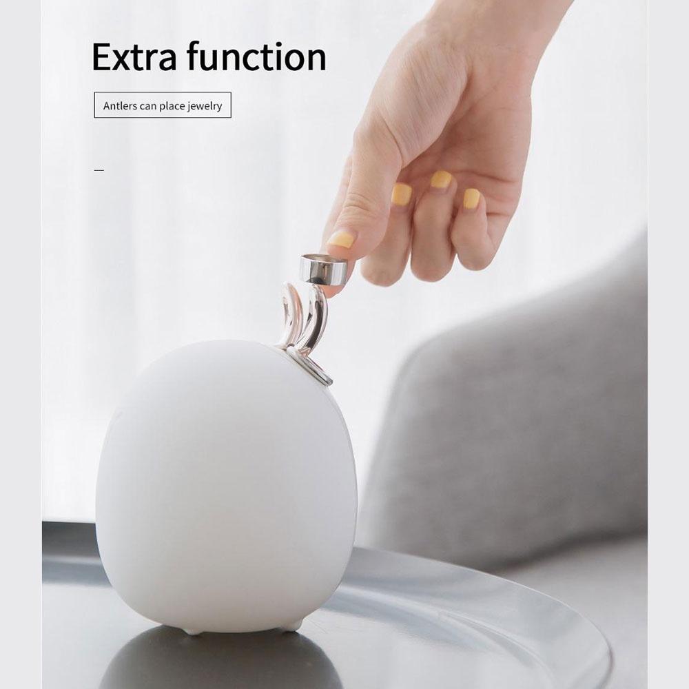 Đèn Ngủ LED Silicone Mềm Ấm Áp Hình Thỏ Hươu Có Thể Sạc Lại Bằng Cổng USB Cho Trẻ Em