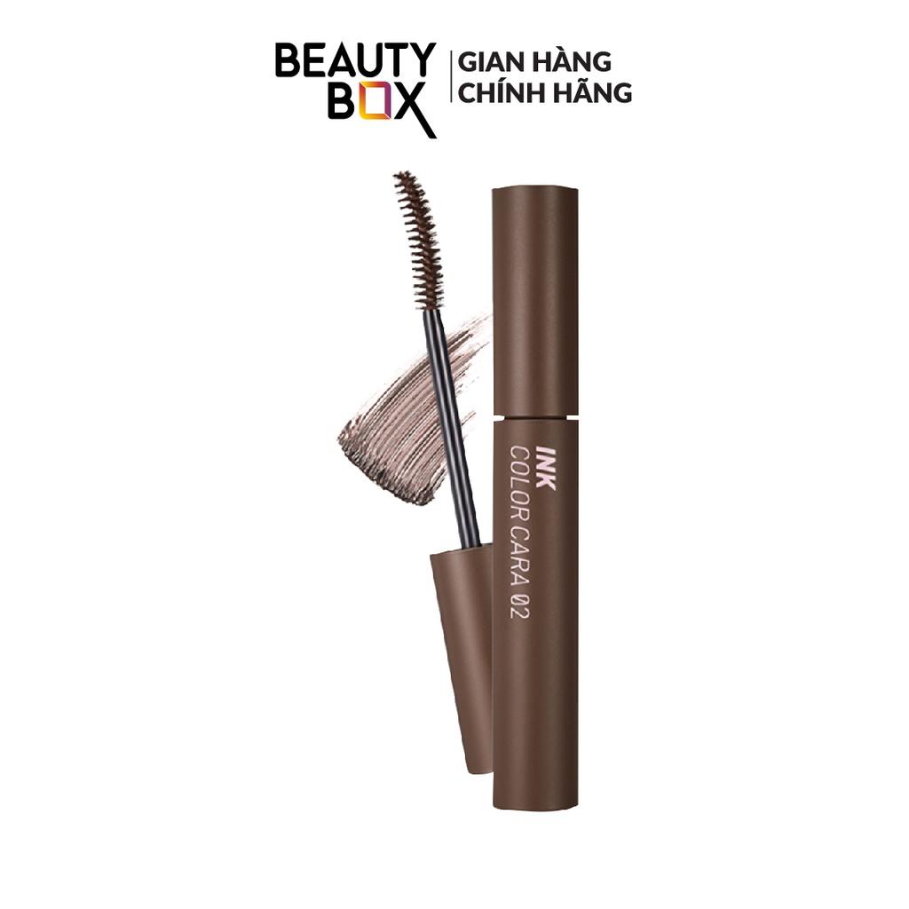 Mascara Chải Mi Có Màu PERIPERA INK COLOR CARA 02 BLACK MILK TEA BROWN 8g