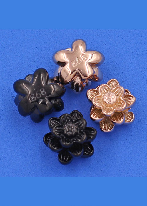Vòng tay Gỗ Hóa Thạch size 12 ly charm Hoa Sen vàng hồng VGHTHSHBH12 - hợp tất cả các mệnh