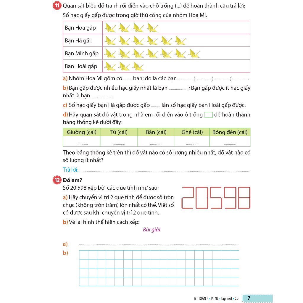 Sách - Bài tập Toán 4 Tập 1 Phát triển năng lực