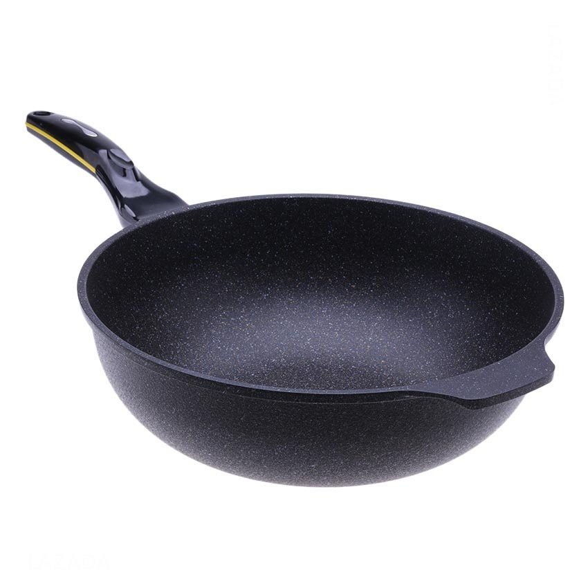 Chảo chống dính vân đá sâu lòng size 32cm, chiều sâu 10cm nhập khẩu Hàn Quốc Cookway-Hàng chính hãng