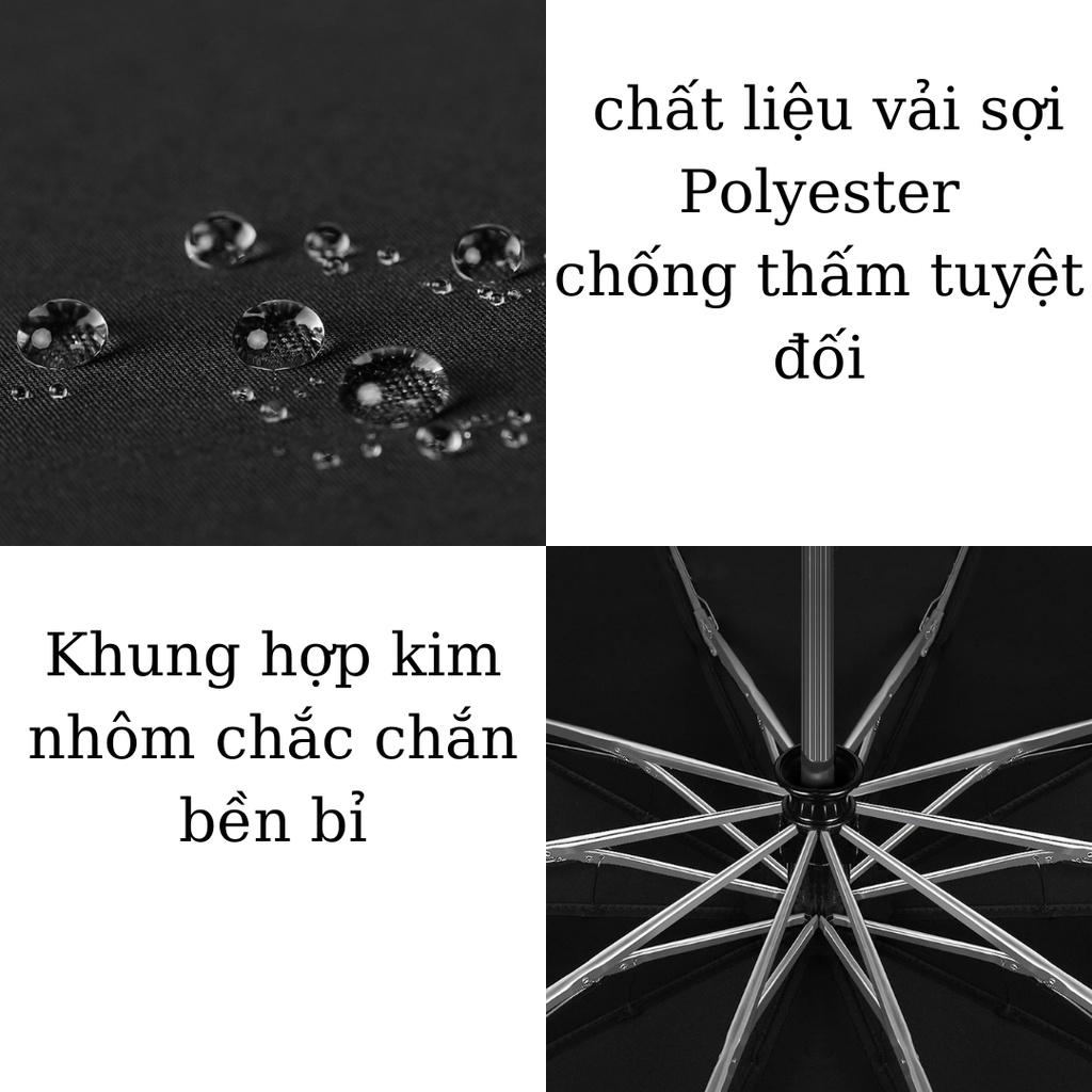 Ô dù thời trang tự động 2 chiều một nút bấm chống tia UV có đèn LED xoay 10 nan logo xe hơi cao cấp - Honda