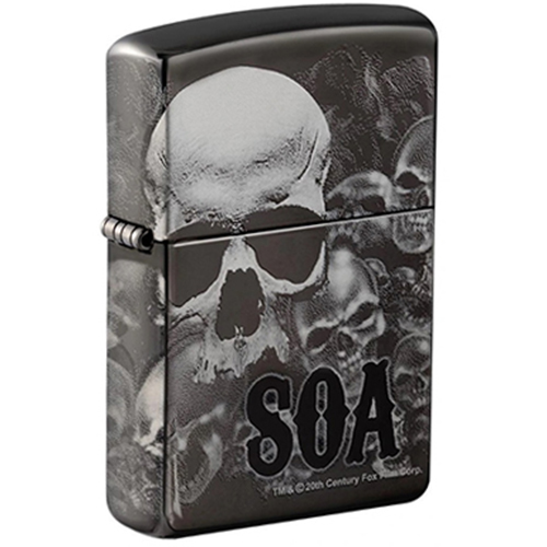 Bật Lửa Zippo 49192 – Zippo Sons of Anarchy 360° Skulls Black Ice