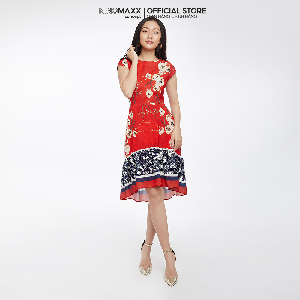 N&M Đầm thời trang Nữ hoạ tiết hoa sắc hoa 1906057