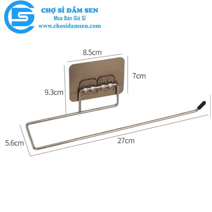 Thanh Móc Inox treo Cuộn giấy, Khăn lau bếp, Giấy vệ sinh dán tường chắc chắn. Thanh treo đồ dùng đa năng G285-ThanhMoc
