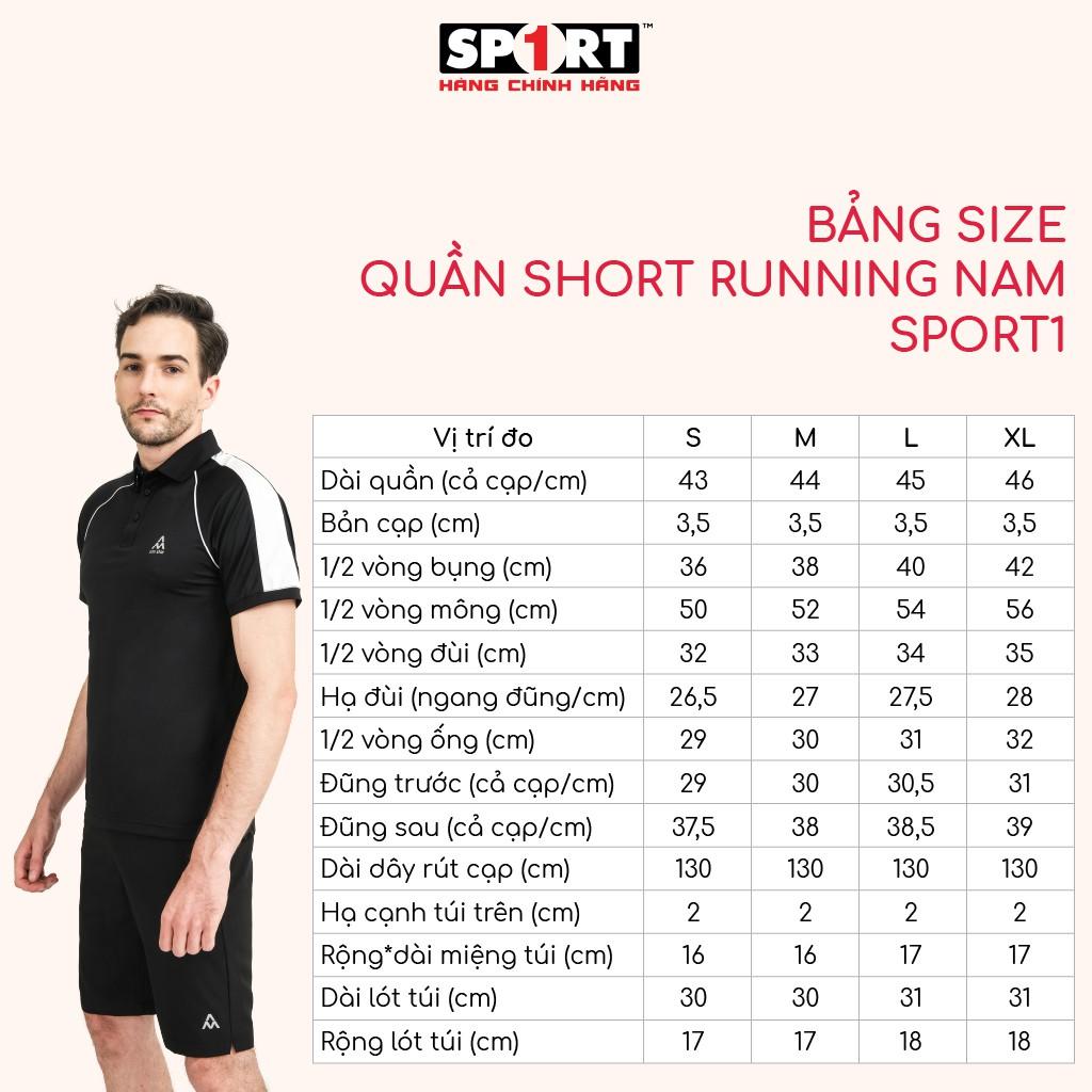 Quần Short Thể Thao Running Nam AM SRM213 Cạp Chun Có Dây Rút 2 Túi Sườn Dễ Vận Động, Thoải Mái