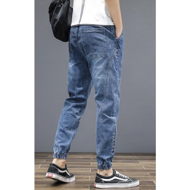 Quần Jean Jogger Nam 2022 Phong Cách Hàn Quốc Xanh Nhạt