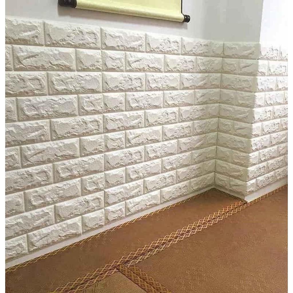 Bộ 10 Miếng Xốp Dán Tường Giả Gạch PaKaSa - Hàng Chính Hãng