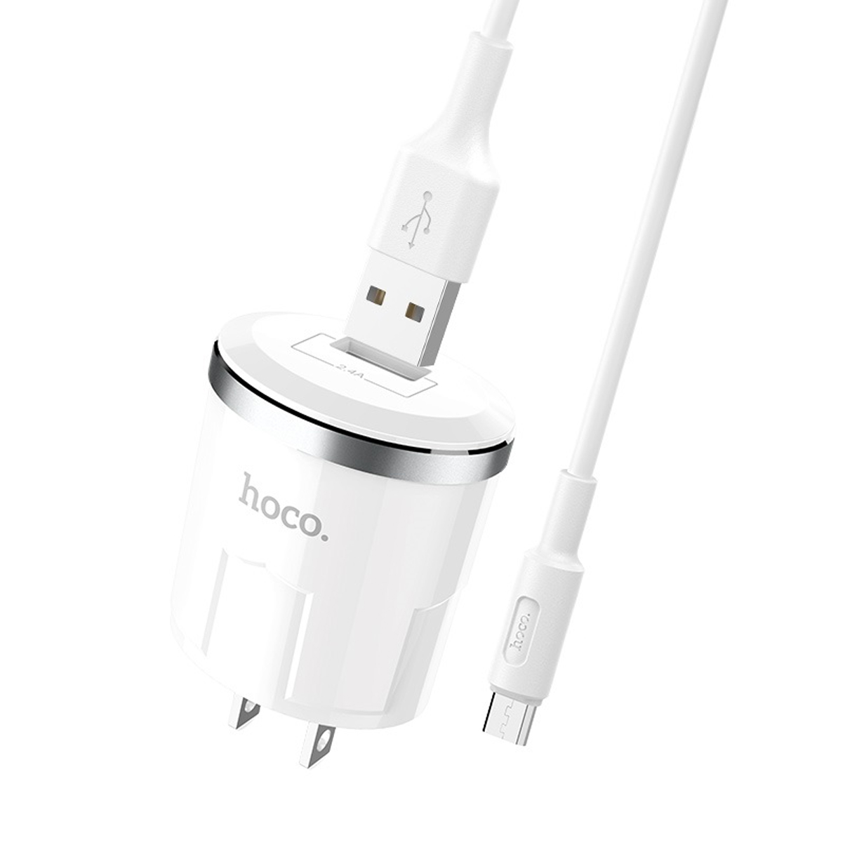 BỘ CỦ SẠC HOCO C37 MICRO USB + Tặng 5 Dây Quấn Cáp - Chính Hãng