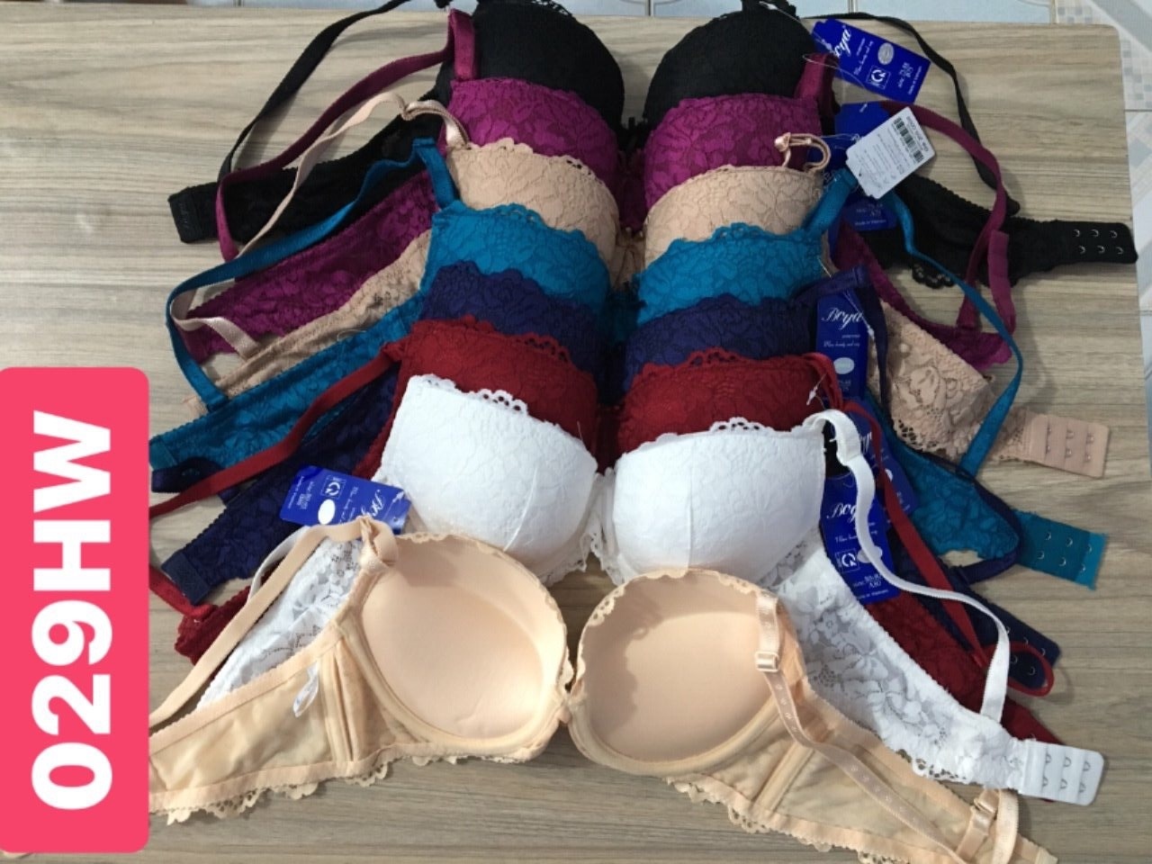 Áo Lót Nữ Ren Siêu Dày Nâng Ngực Boya 029HW – 9 Màu Hot, Size 34-38