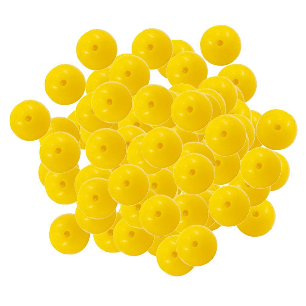 100 Pieces Fishing Soft Sweet Corn Flavored Baits Buoyancy Balls - Yellow